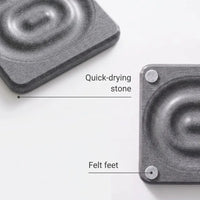 Diatomite coaster, Dark Grey
