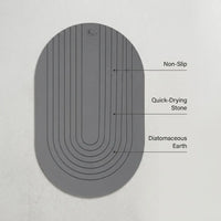 Diatomite mat – arc, Dark Grey