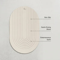 Diatomite mat – arc, Off-White