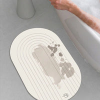 Diatomite mat – arc, Off-White