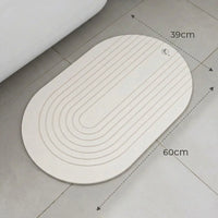 Diatomite mat – arc, Off-White