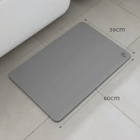 Diatomite mat – plain, Dark Grey