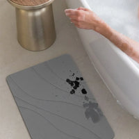 Diatomite mat – waves, Dark Grey