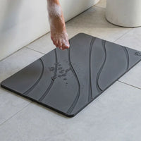 Diatomite mat – waves, Dark Grey