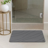 Diatomite mat – waves, Dark Grey