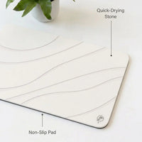 Diatomite mat – waves, Off-White