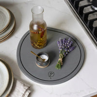 Diatomite plant pad, Dark Grey