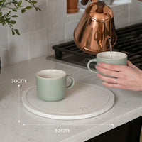 Diatomite plant pad, Off-White