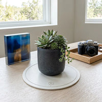 Diatomite plant pad, Off-White