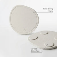 Diatomite plant pad, Off-White