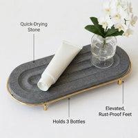 Diatomite pad – metal rack, Dark Grey